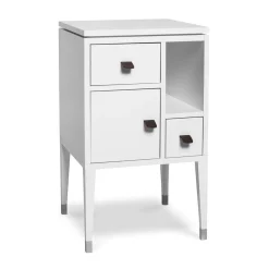 Abisko Bedside Table Tall Legs, Veneer