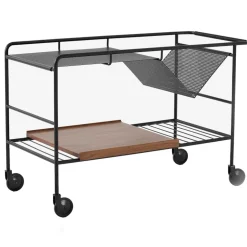 Alima NDS1 Servierwagen, Walnussfarben / Schwarzmatt