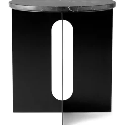 Androgyne Side Table, Black / Viola Marble