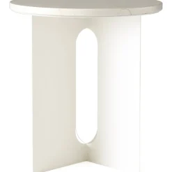 Androgyne Side Table, Ivory / Emperador Marble