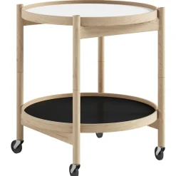 Bølling Tabletttisch Ø50 cm, Unbehandelte Eiche / Basis