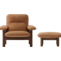 Brasilia Set Mörkbetsad Ek/Läder Dunes Camel
